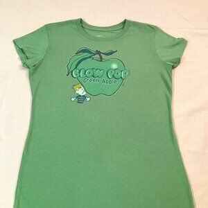 Satisfy Your Style Sweet Tooth with Blow Pop Green Apple Graphic Tee- Size Large